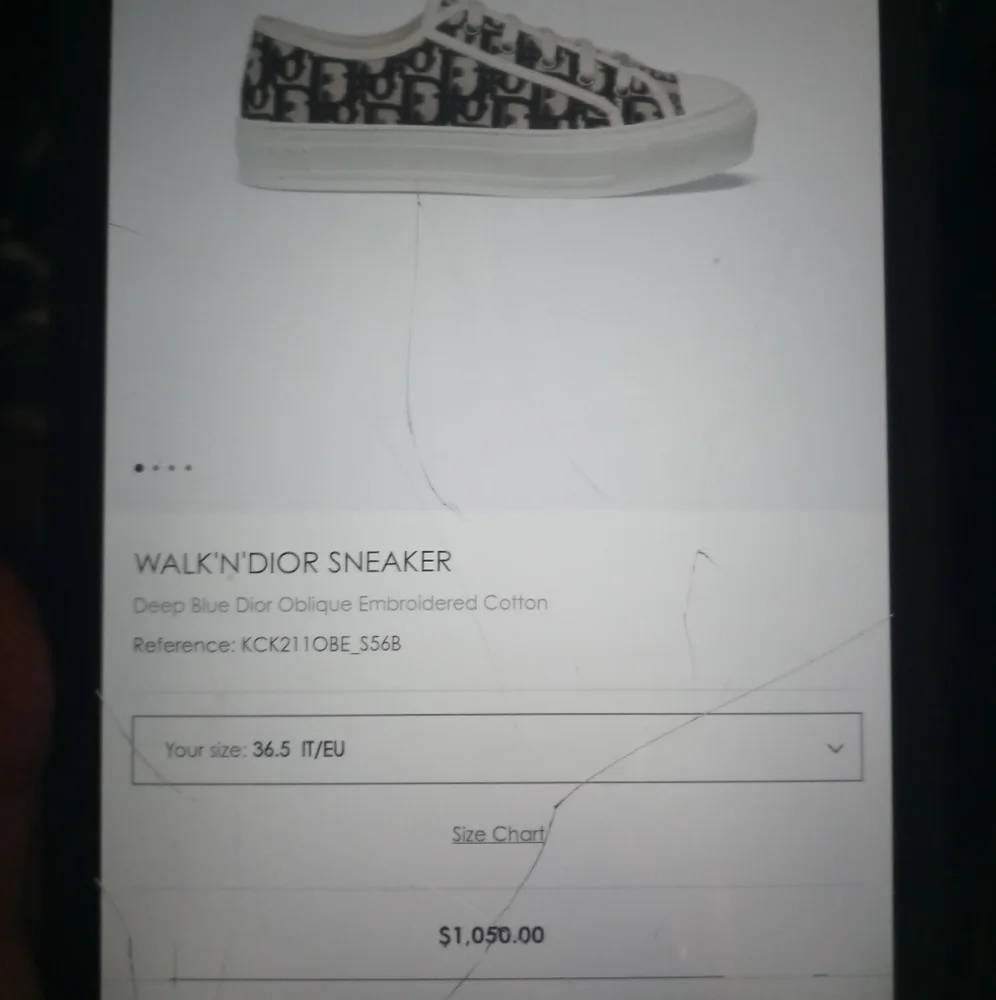 Christian Dior women sneakers brand new. Size 8 black and white. - Picture 3 of 3